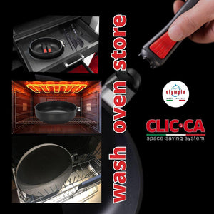 Plancha redonda CLICCA COOK con asa extraíble