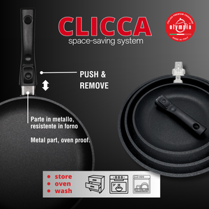 FRYING PAN CLICCA DIAMANT PLUS INDUCTION  with removable handle